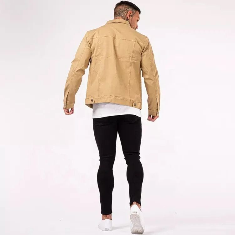 Chaqueta Mezclilla Colors Clasic Man Hombre Beige-1