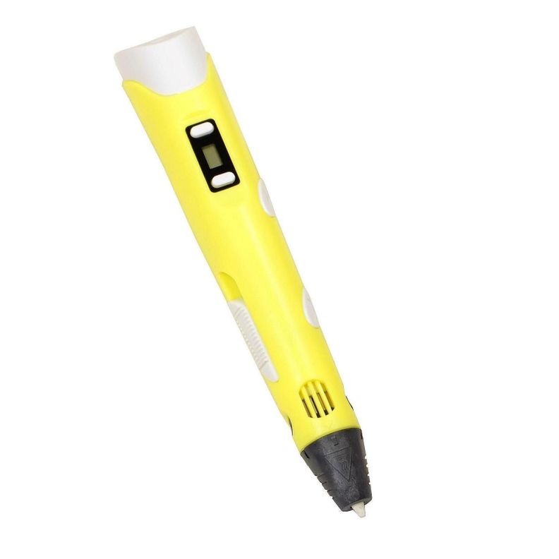 Boligrafo de impresión 3D ABS 3D PEN-2 RP100B LCD 1,75 mm - Amarillo + Set filamentos 200m-2