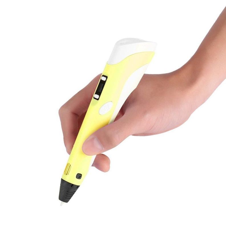 Boligrafo de impresión 3D ABS 3D PEN-2 RP100B LCD 1,75 mm - Amarillo + Set filamentos 200m-3