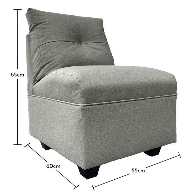 Par Butacas Mateo Chenille Gris Pata Plastica 1C-4