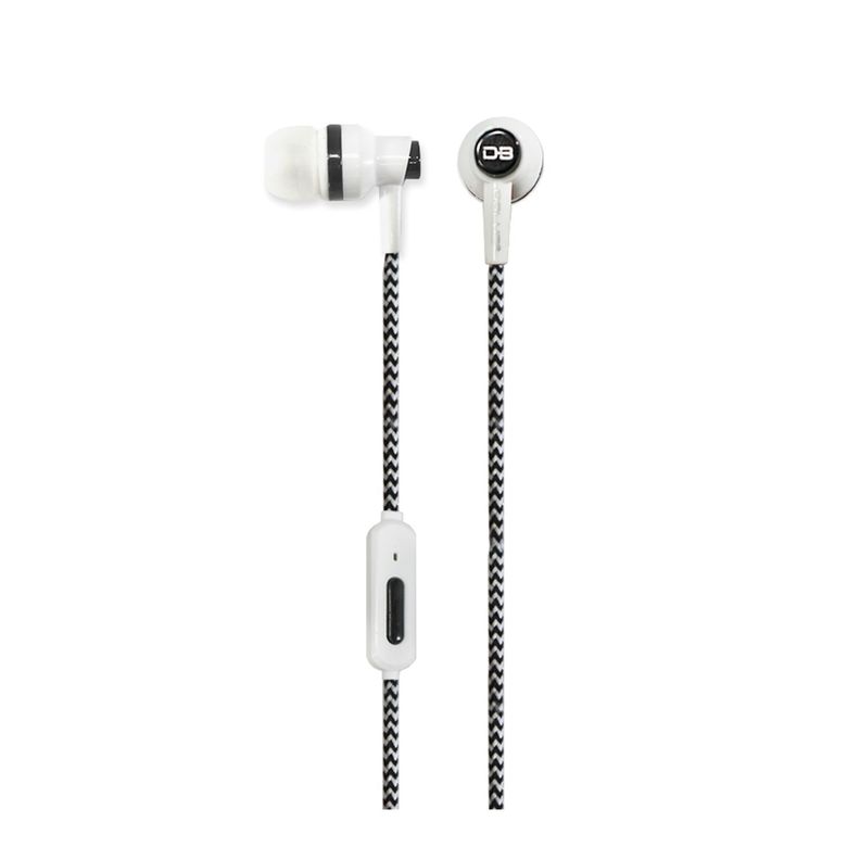 Audifonos Stereo Manos Libres Cable Textil Plug 3.5mm Blanco-1