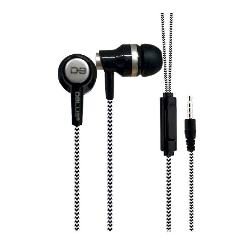 Audifonos Stereo Manos Libres Cable Textil Plug 3.5mm Negro-0