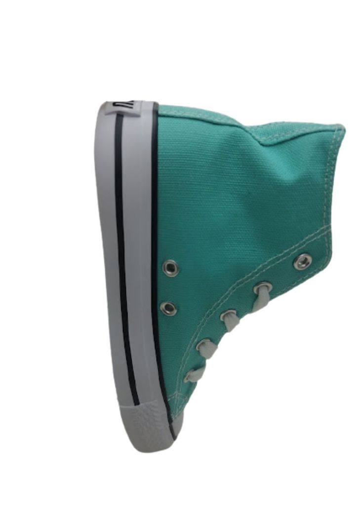 Zapatillas Lona Con Caña Verde-3