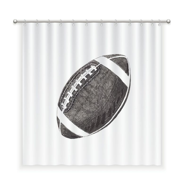CORTINA BANO ALGODON PELOTA RUGBY Blanco [ 100 ]