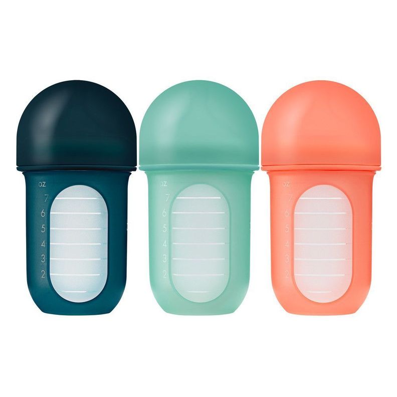 Set 3 Mamaderas con bolsa de silicona NURSH - 240 ml -1