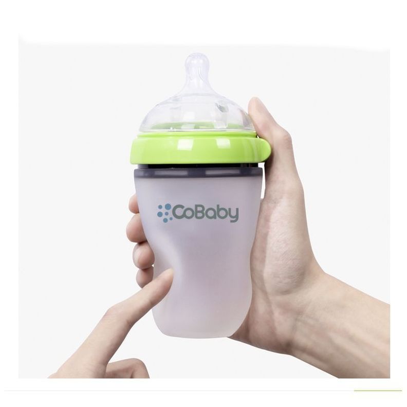 MAMADERA SILICONA FLEXIBLE COBABY 250ml ROSA-3