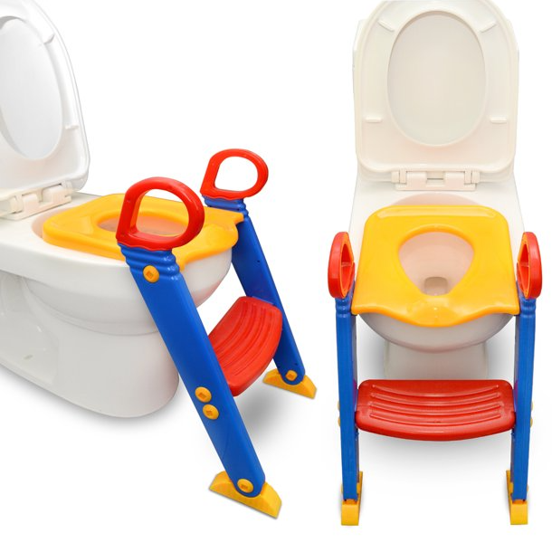 Asiento Para Inodoro Con Escalera Para Niños-7