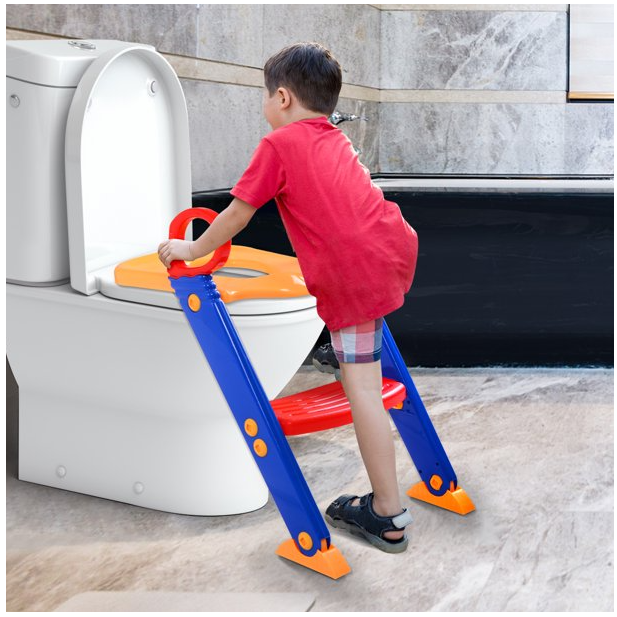 Asiento Para Inodoro Con Escalera Para Niños-6