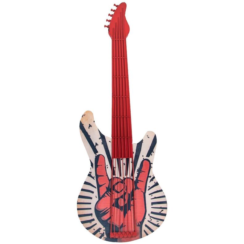 GUITARRA DECORATIVA DIBUJO DE MANO-0