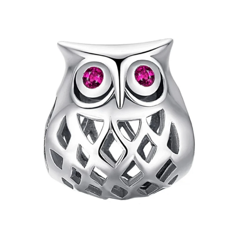 Charm Búho en Plata Fina 925 SILVER HEART-0