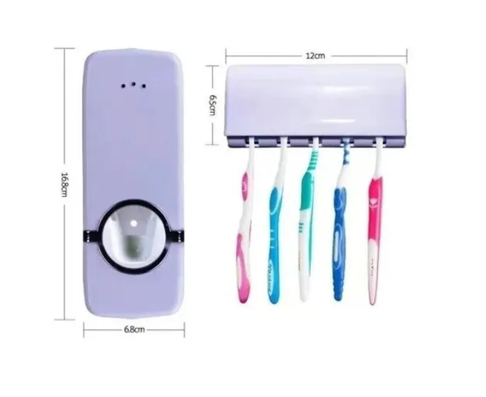 Dispensador Automático Pasta Dientes Porta Cepillo-2