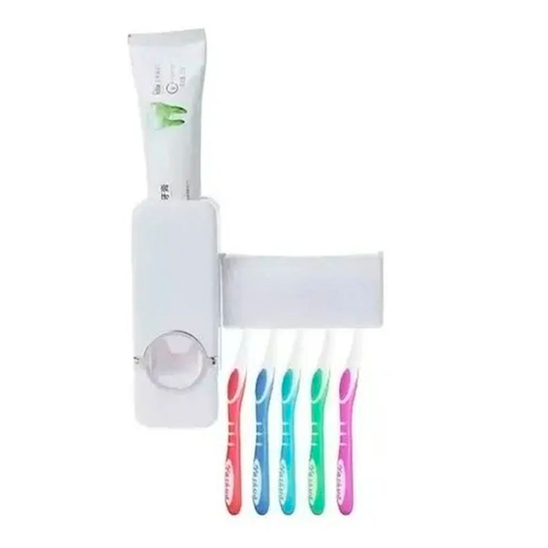 Dispensador Automático Pasta Dientes Porta Cepillo-0