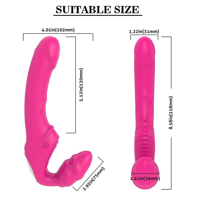Dildo Doble Vibrador Strapless Nana-1