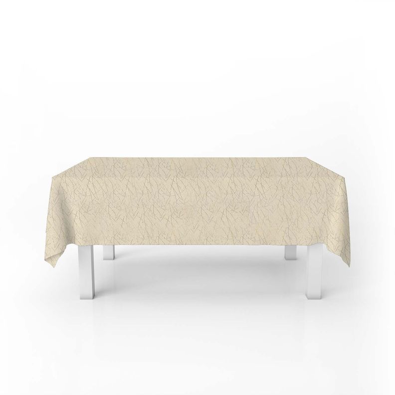 Mantel para Mesa de Tela 140x180 cm Textura Beige-0