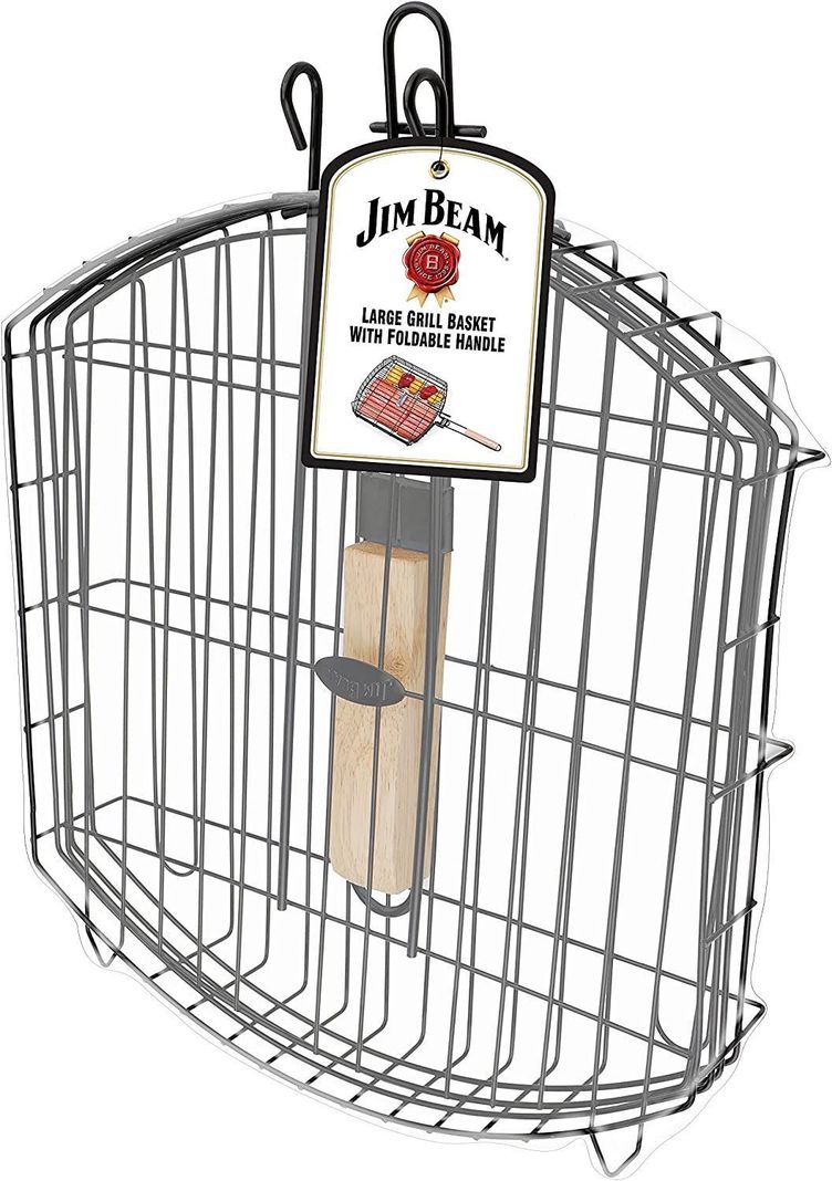 Rejilla Metal Para Parrilla Grande Mango Madera Jim Beam-0