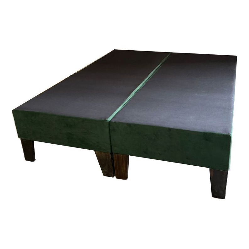 Base Americana Full dividida Verde Botella Felpa Pmadera Verde Oscuro