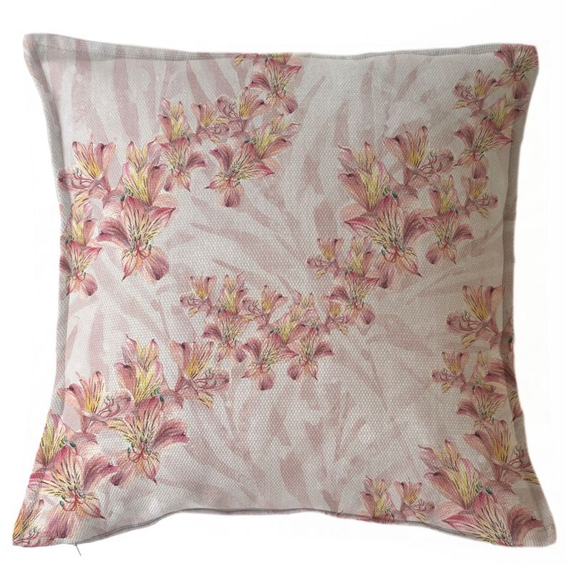 FUNDA COJIN MARISA  ASTROMELIAS 45X45 Diseno 1
