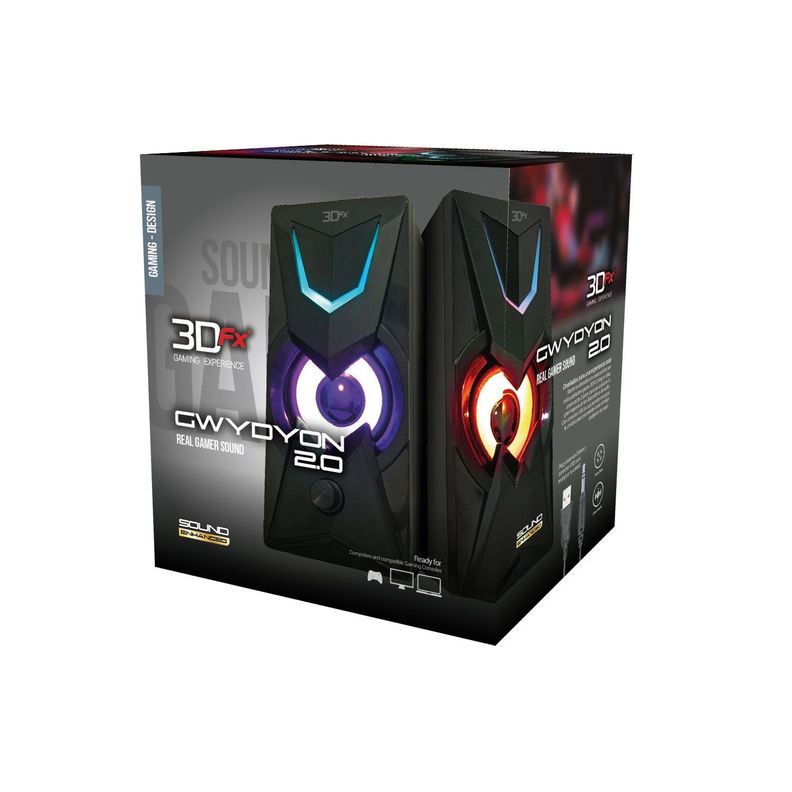 Parlante Pc Gamer Gwydyon Real Gamer Sound - Puntostore-3