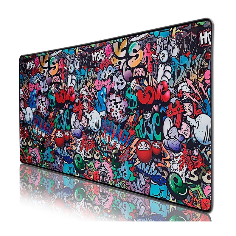 Mousepad Urban Diseño Graffiti XL 90x40Cm-0