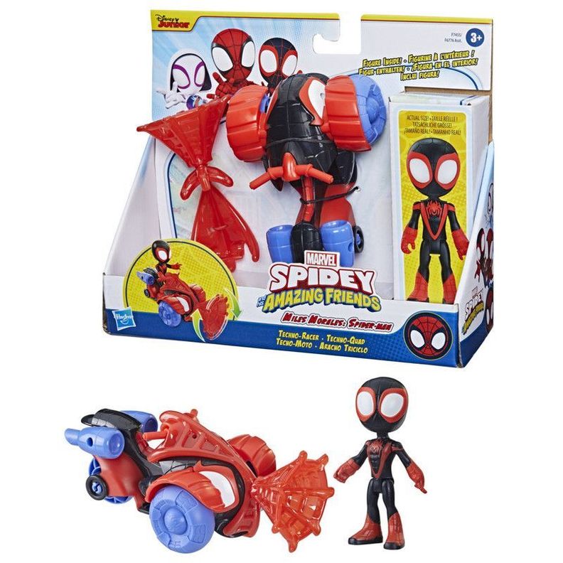 Figura de Acción Spidey And Friends Miles Morales Spider-Man, Set Tecno-moto-2