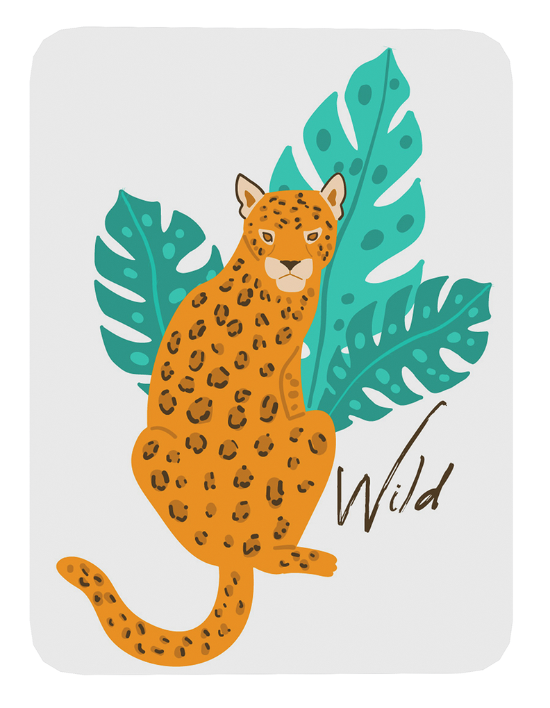 Mouse Pad Leopardo Arte de animales - 17cm X 21cm D42-0