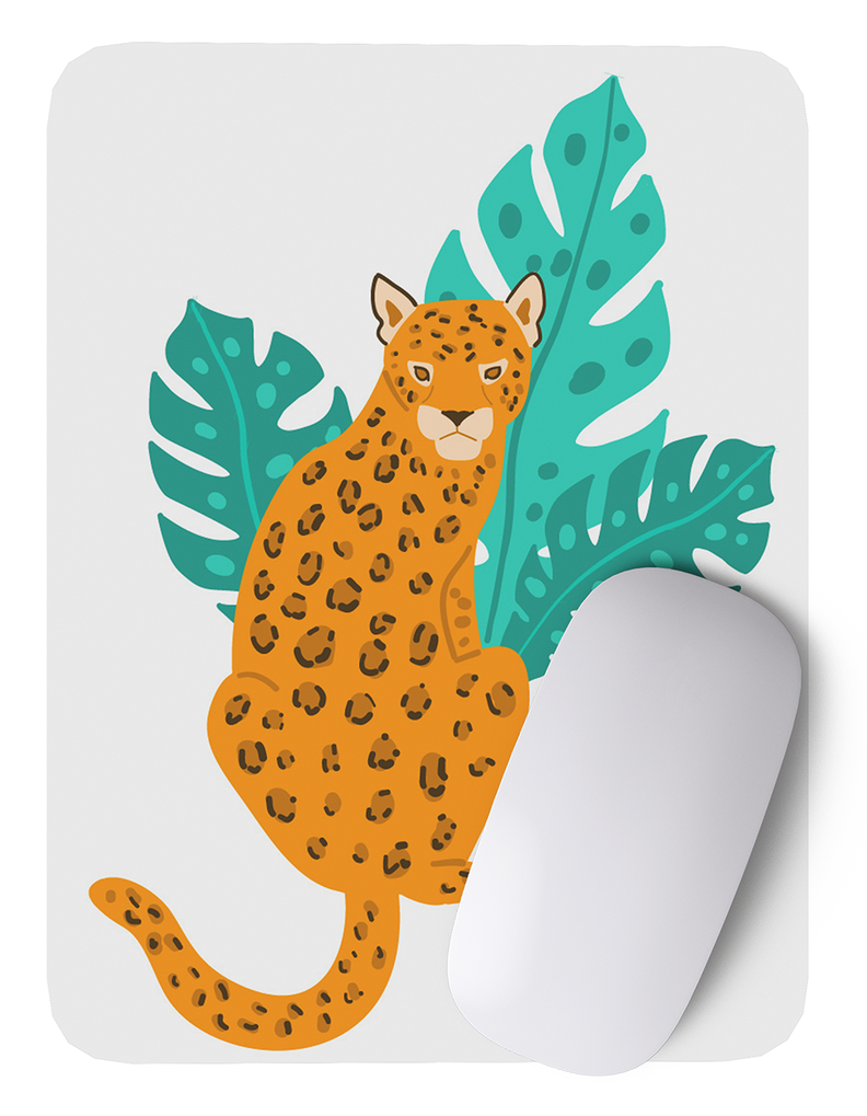 Mouse Pad Leopardo Arte de animales - 17cm X 21cm D42-1