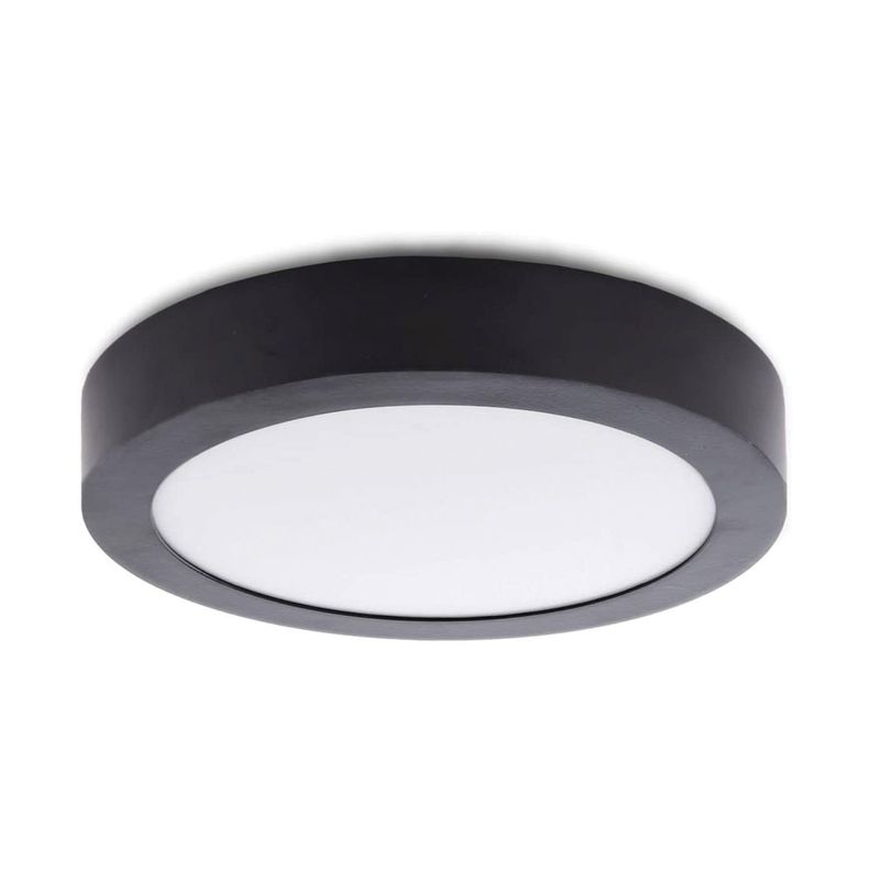 Panel Redondo LED Sobrepuesto Negro 24W Frío-4