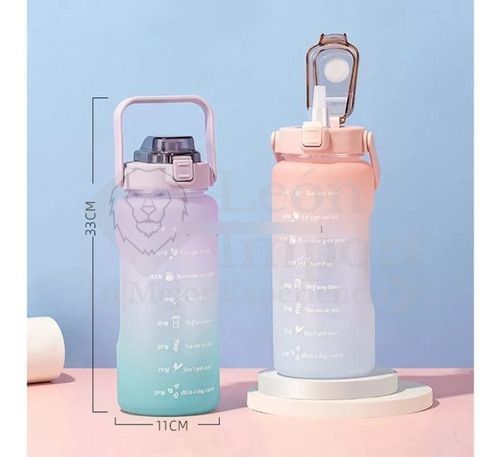 Botella De Agua Motivacional Deportiva 2 Litros 2000ml-2
