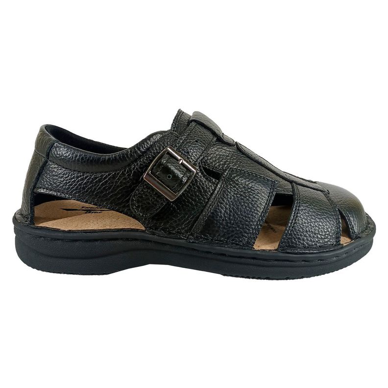 Sandalia de Cuero Hombre 201 Negro-0