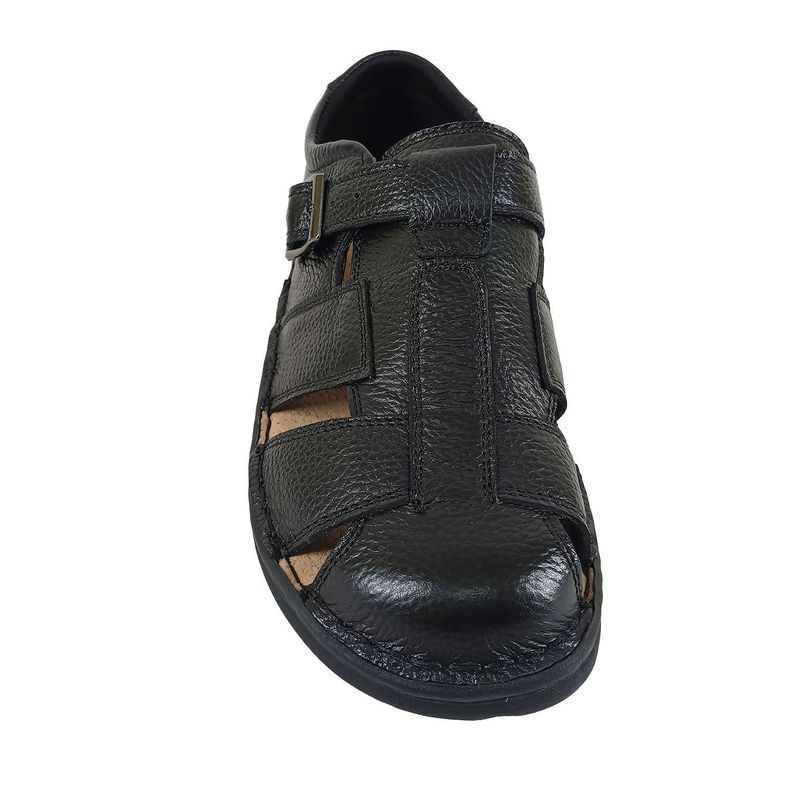 Sandalia de Cuero Hombre 201 Negro-2