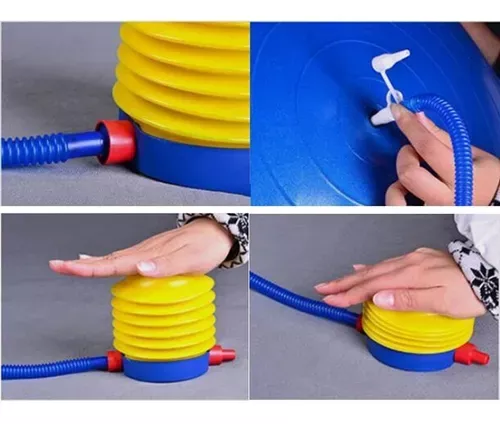 Set Balon Pelota Yoga Pilates 75 Cm + Inflador-Gris-1