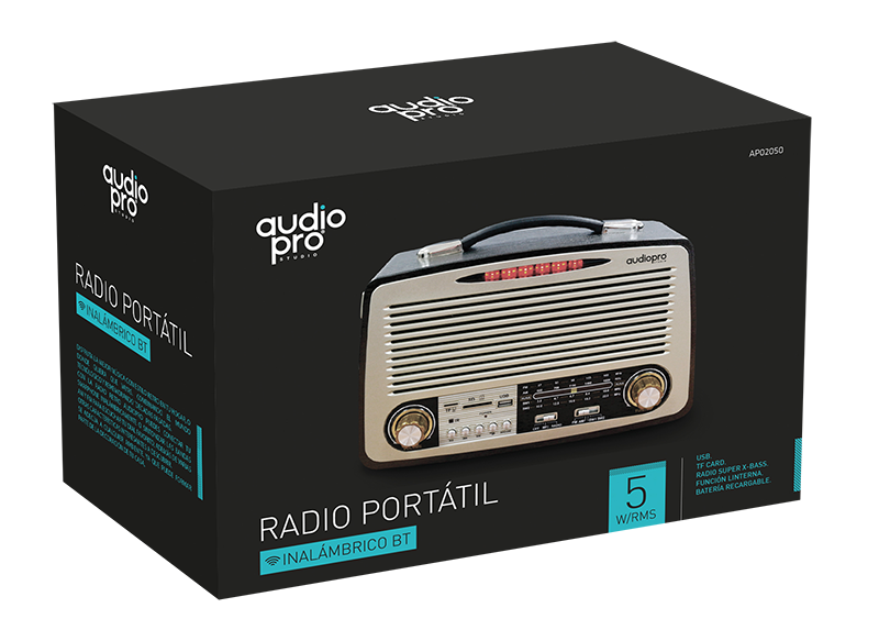 Radio Retro Bluetooth USB AM FM Audiopro -2