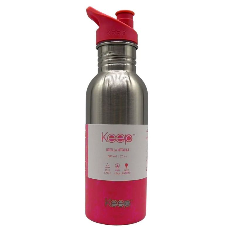 Botella Metálica Con Mango 600ml Amarillo / Celeste - Keep-7