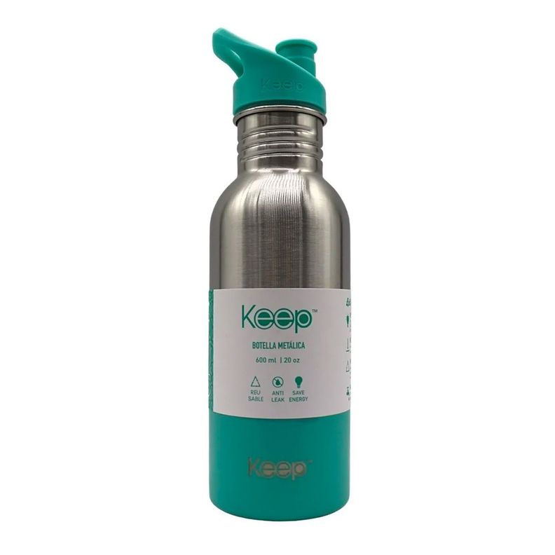 Botella Metálica Con Mango 600ml Amarillo / Celeste - Keep-5