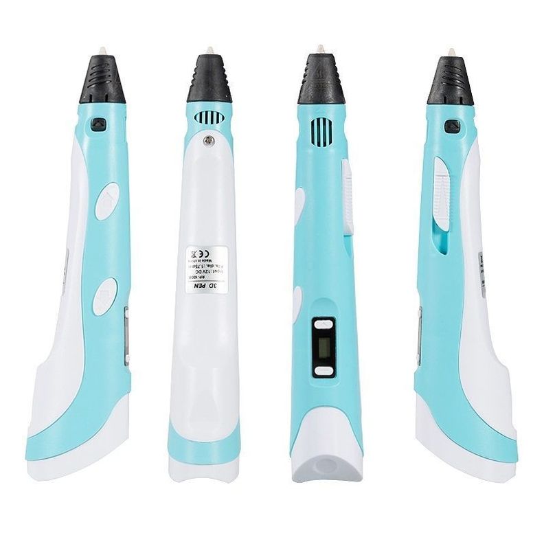Boligrafo de impresión 3D ABS 3D PEN-2 RP100B LCD 1,75 mm - Azul + Set filamentos 200m-4