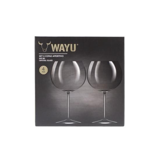 SET 4 COPAS CRISTAL APERITIVO WAYU-1
