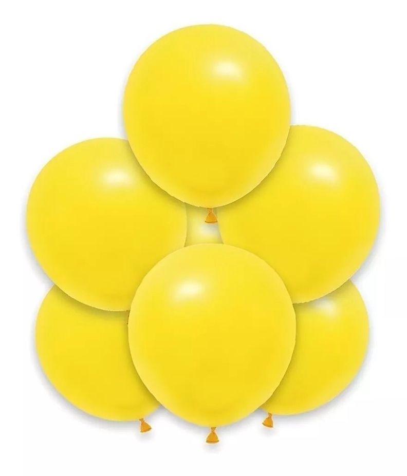 Pack X12 Set De Cumpleaños Globos Cumpleaños Globos Amarillo-1