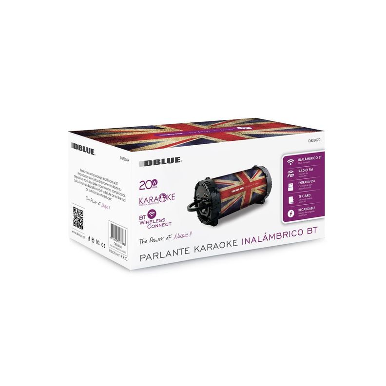 Parlante Bazooka Bluetooth Portátil Diseño Bandera 20w - PuntoStore-1