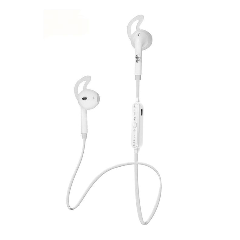 Audifonos Deportivos Bluetooth Manos Libres Blanco Audiopro-0