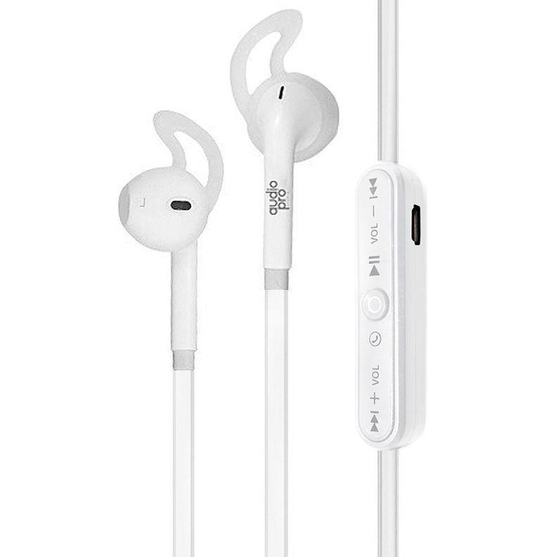 Audifonos Deportivos Bluetooth Manos Libres Blanco Audiopro-1