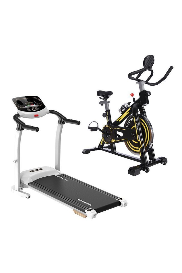 Pack Trotadora M201 + Spinning PRO II LCD Blanco