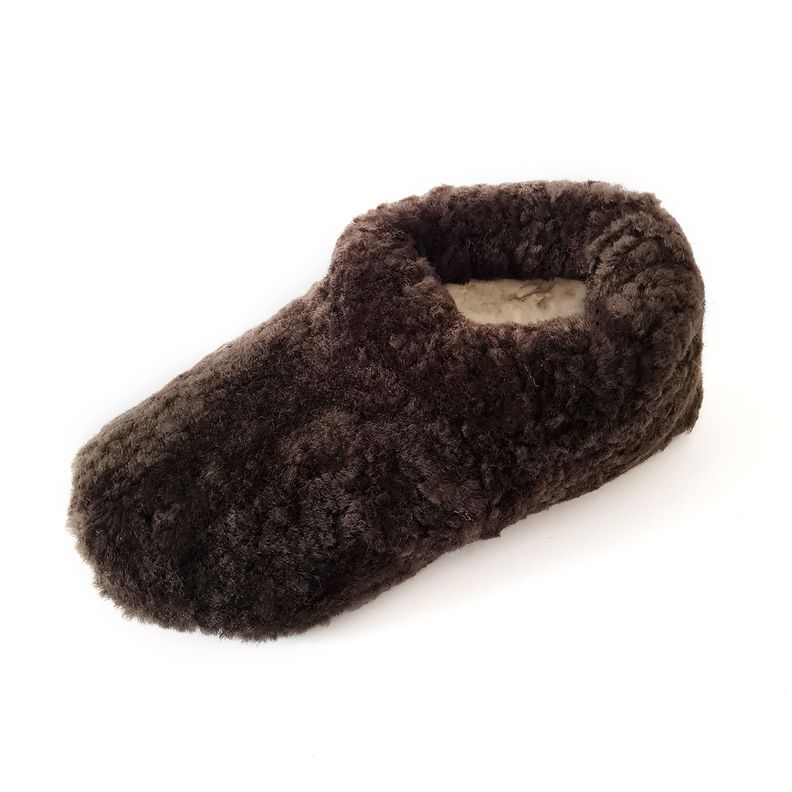 Pantuflas De Oveja Cafe Tallas Adulto-2