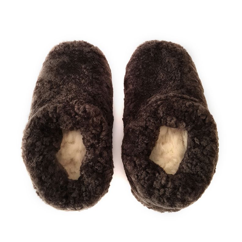 Pantuflas De Oveja Cafe Tallas Adulto-0