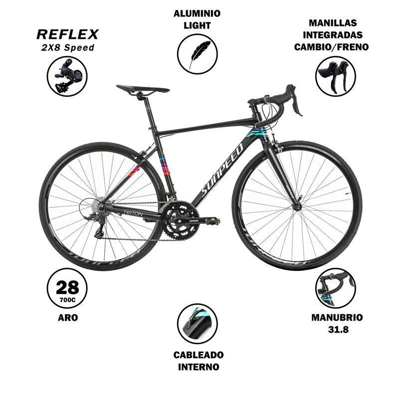 Bicicleta Sunpeed Ruta Triton Negra 50 (M)-1