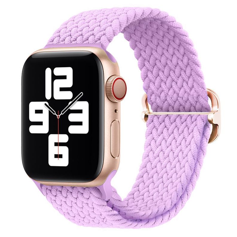 Correa Trenzada Compatible Iwatch Apple Watch Lila 42-44-45MM-0
