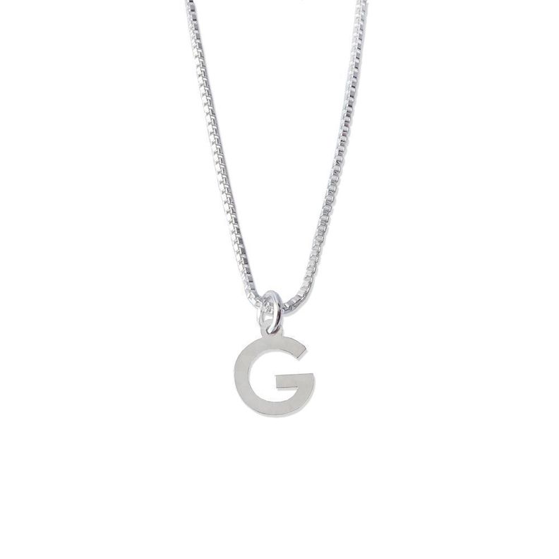 Cadena De Plata Mujer Con Inicial G - MABELITA-0