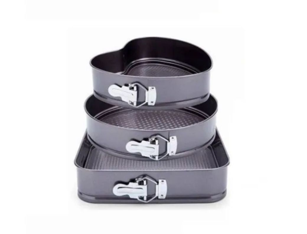 Pack 3 Moldes Diseno Variado Corazon Antiadherentes 3 Pcs Diseno 1