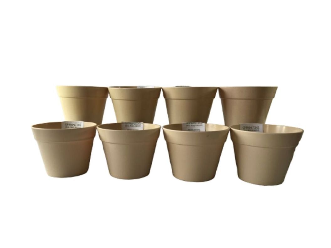 SET 8 MACETAS BIO REDONDO BLANCO 13,7X10,3