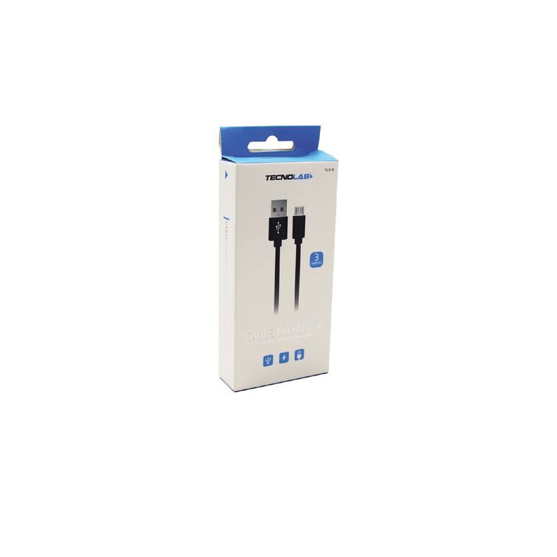 Cable Micro USB a USB 3mt Tecnolab-1