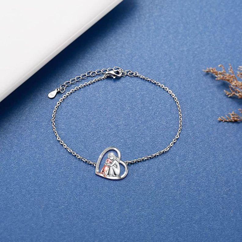 Pulsera Mujer Mascota Perro Plata 925-1